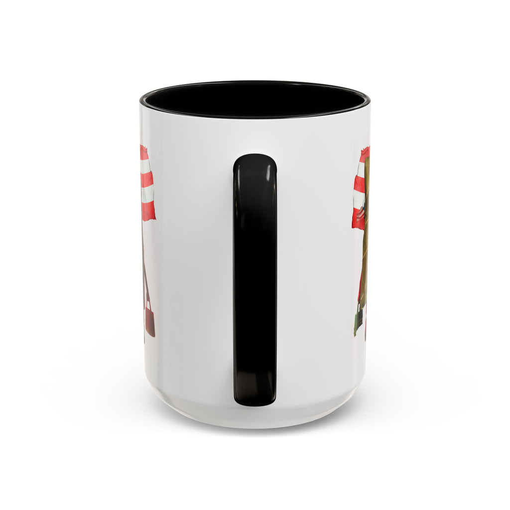 Puerto Rican Flag Ketchup & Pasteles Coffee Mug — Funny Food Friends Accent Mug (11/15oz)