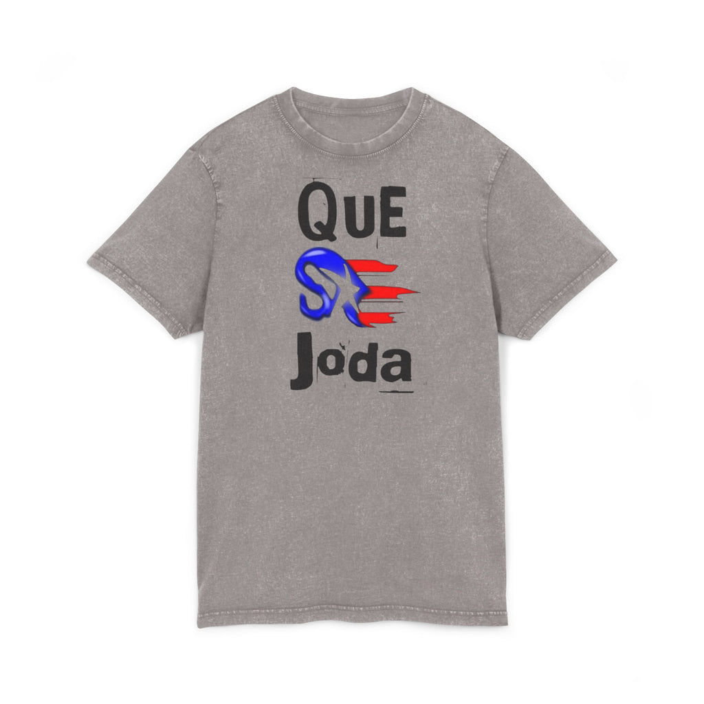 Que S Joda Acid-Wash Graphic Tee