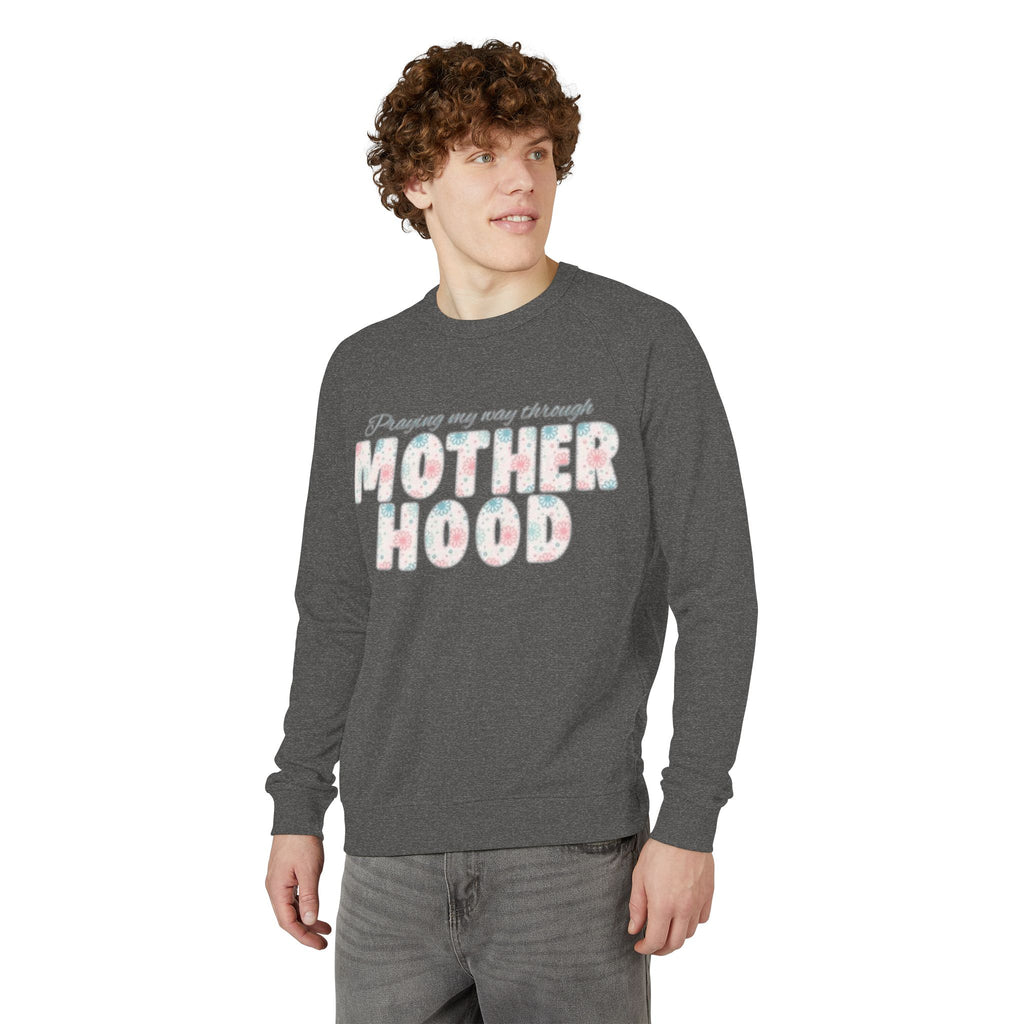 Motherhood Crewneck Sweatshirt  'Blessed with the Chaos' Raglan Pullover for Moms