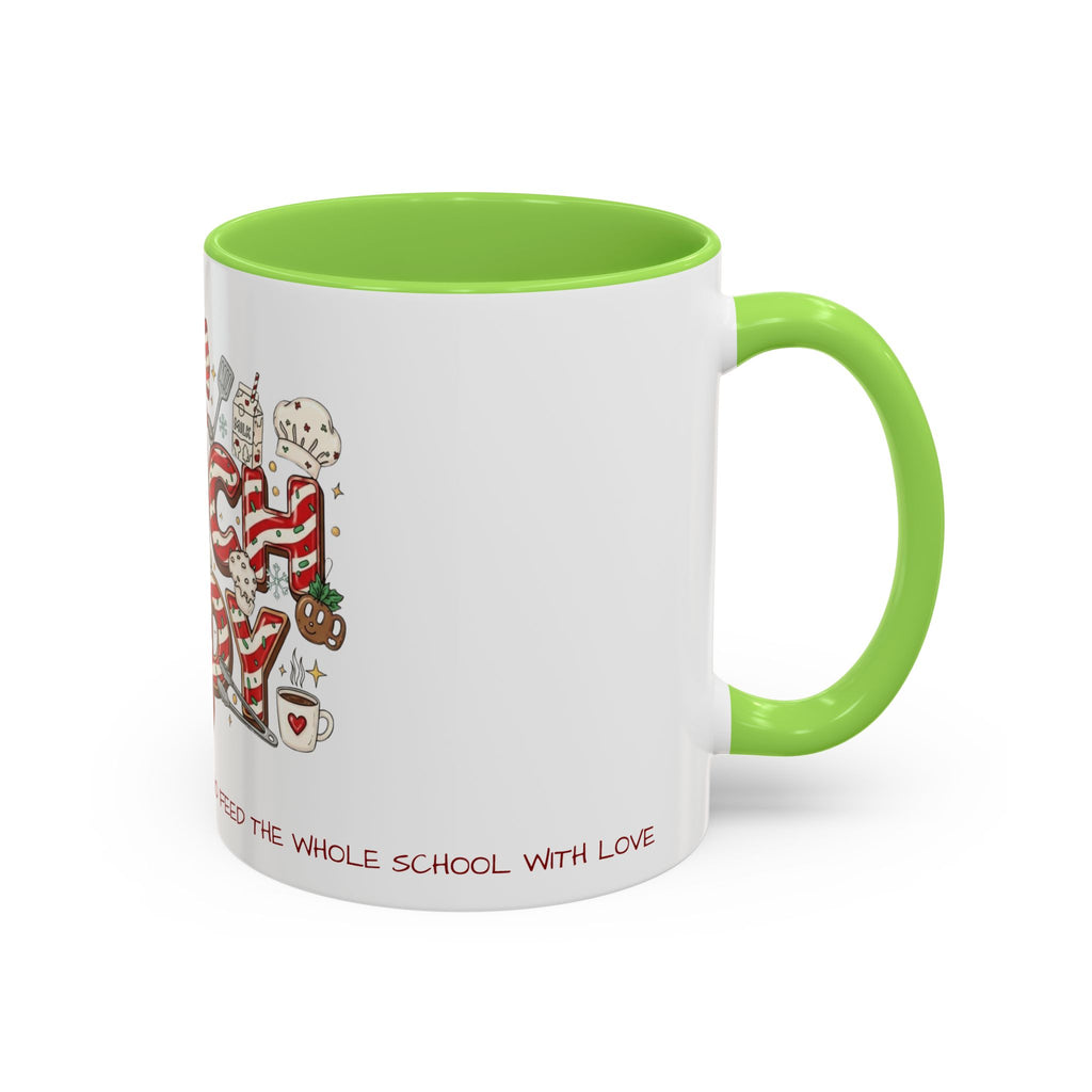Lunch Lady Mug "Cafeteria Hero Who Feeds the Whole School With Love" | 11oz/15oz Gift  School Staff Christmas Mug Collection