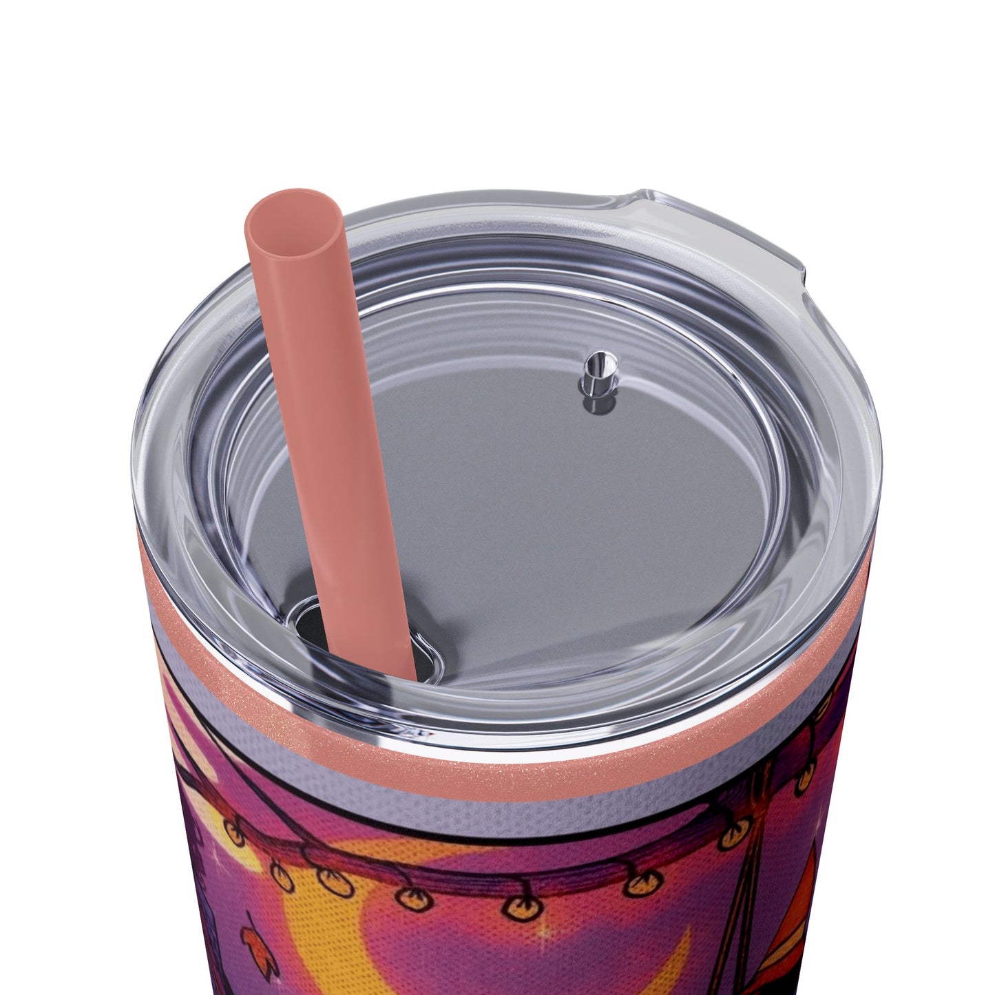 🎁 Spooky season gifts Enchanting Libra Skinny Tumbler with Straw | 20oz | Perfect for Halloween, Witchy Vibes, Astrology Lovers, Gift Idea, Custom Beverage Holder