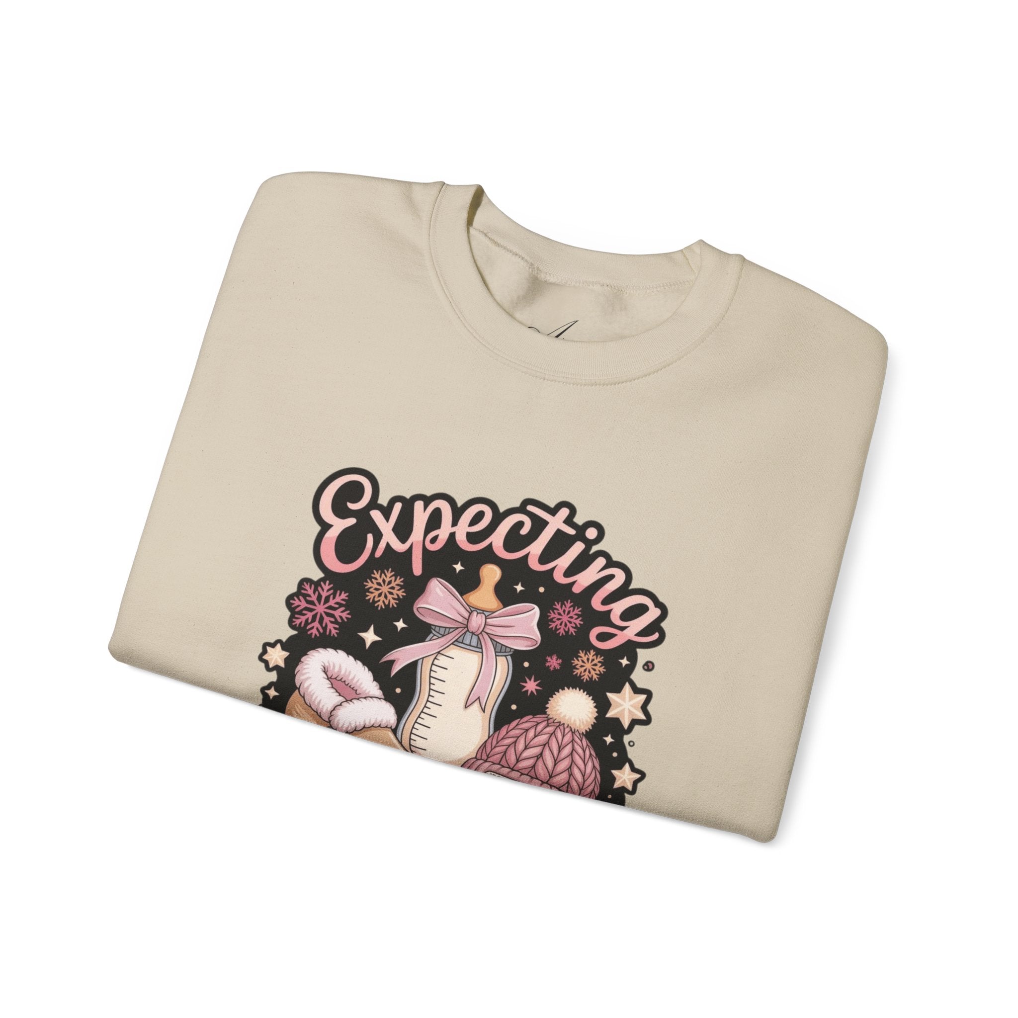Expecting Season Sweatshirt  Cute Pregnancy Announcement Pullover Cartoon Christmas T-shirts and Sweaters