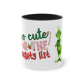 Cute Grinch Two-Tone Coffee Mug - Perfect for Holiday Cheer! Christmas Mugs Collection