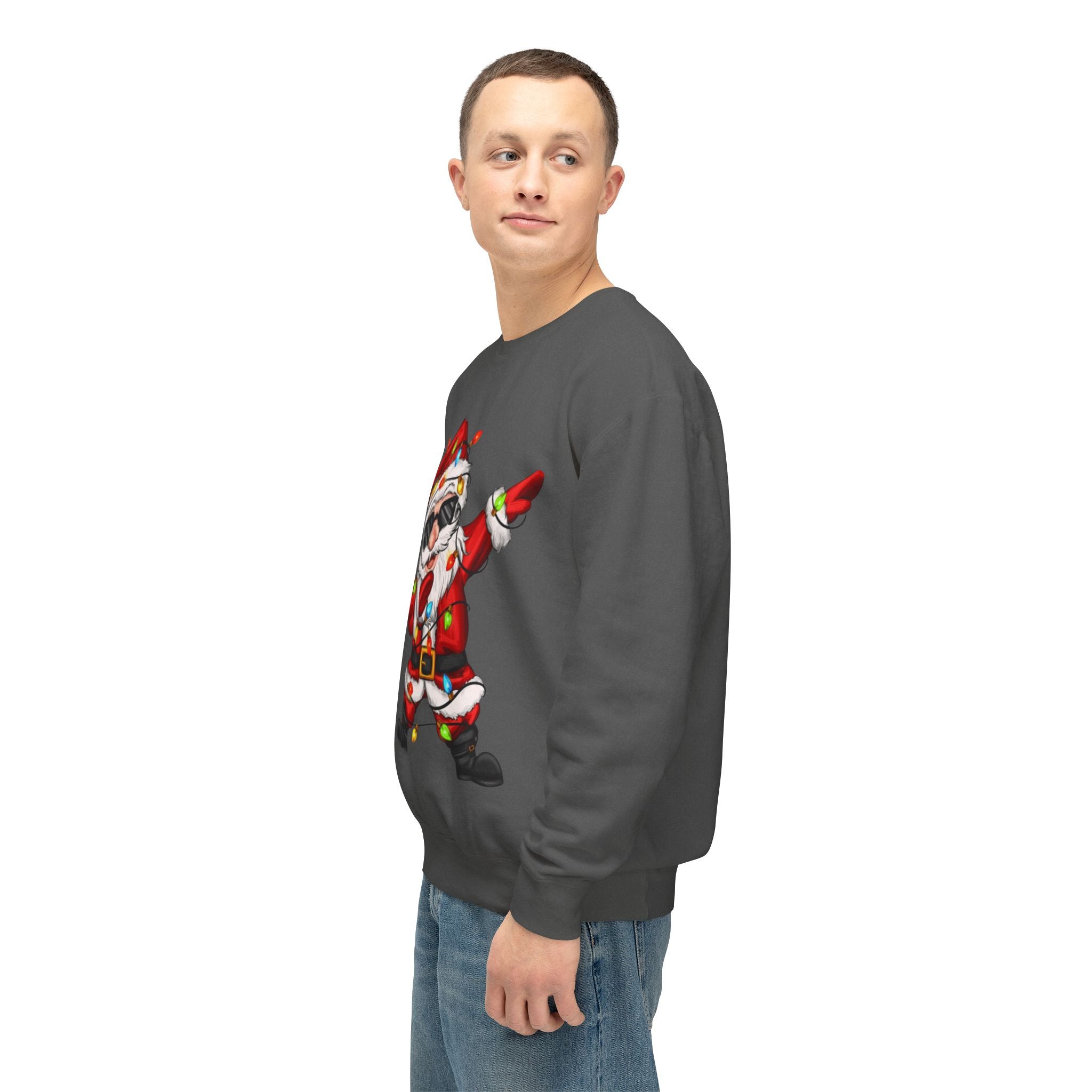 Funny Christmas tee Dabbing Santa Crewneck Sweatshirt  Funny Christmas Holiday Pullover