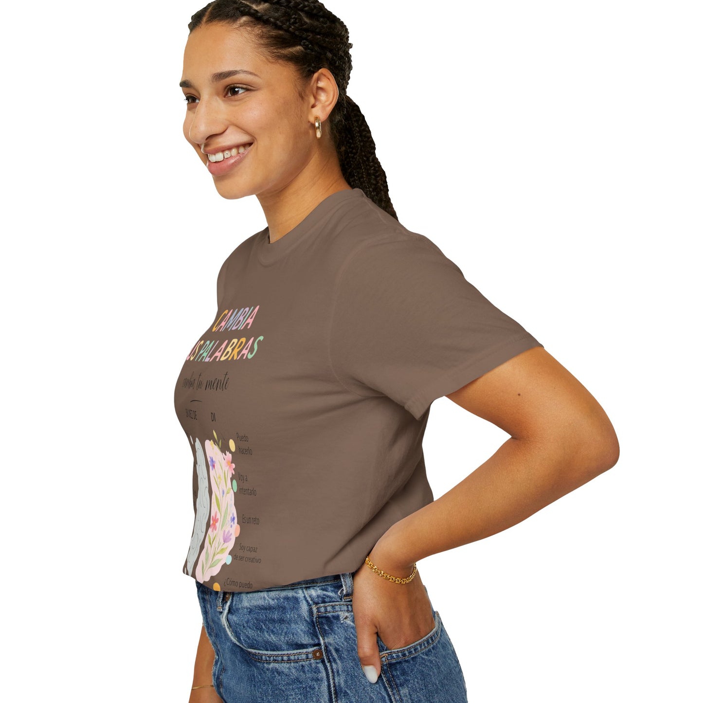 Cambia Tus Palabras Floral Positivity T-Shirt