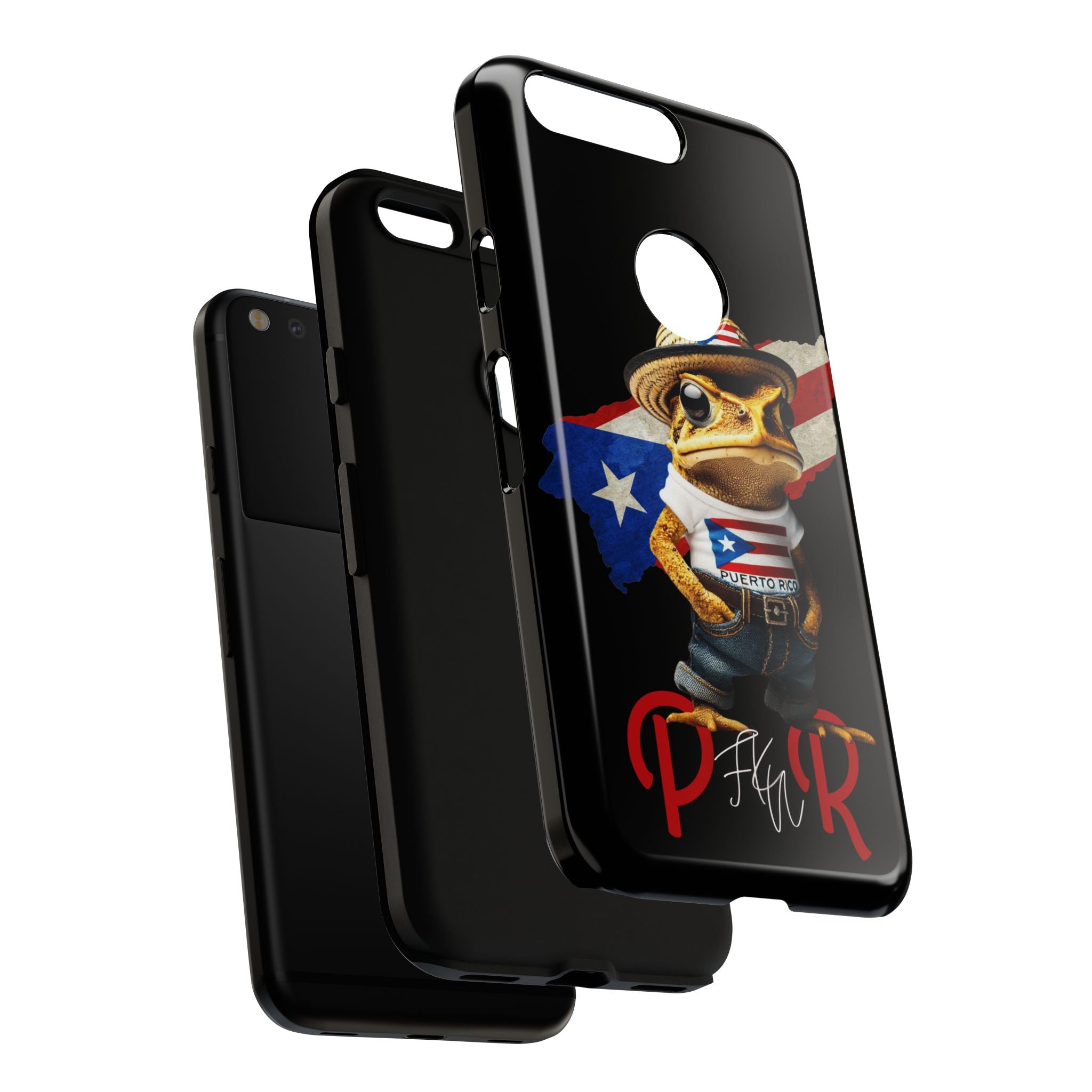 Puerto Rican Frog Tough Phone Case  Puerto Rico Flag Patriotic Protective Case