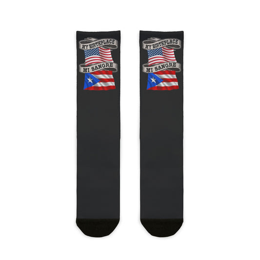 Step with Pride – From La Isla to NYC Patriotic Crew Socks | Perfect for 4th of July, Gifts for Travelers, Casual Wear, Fun Sock Collection, Warm & Cozy Feet