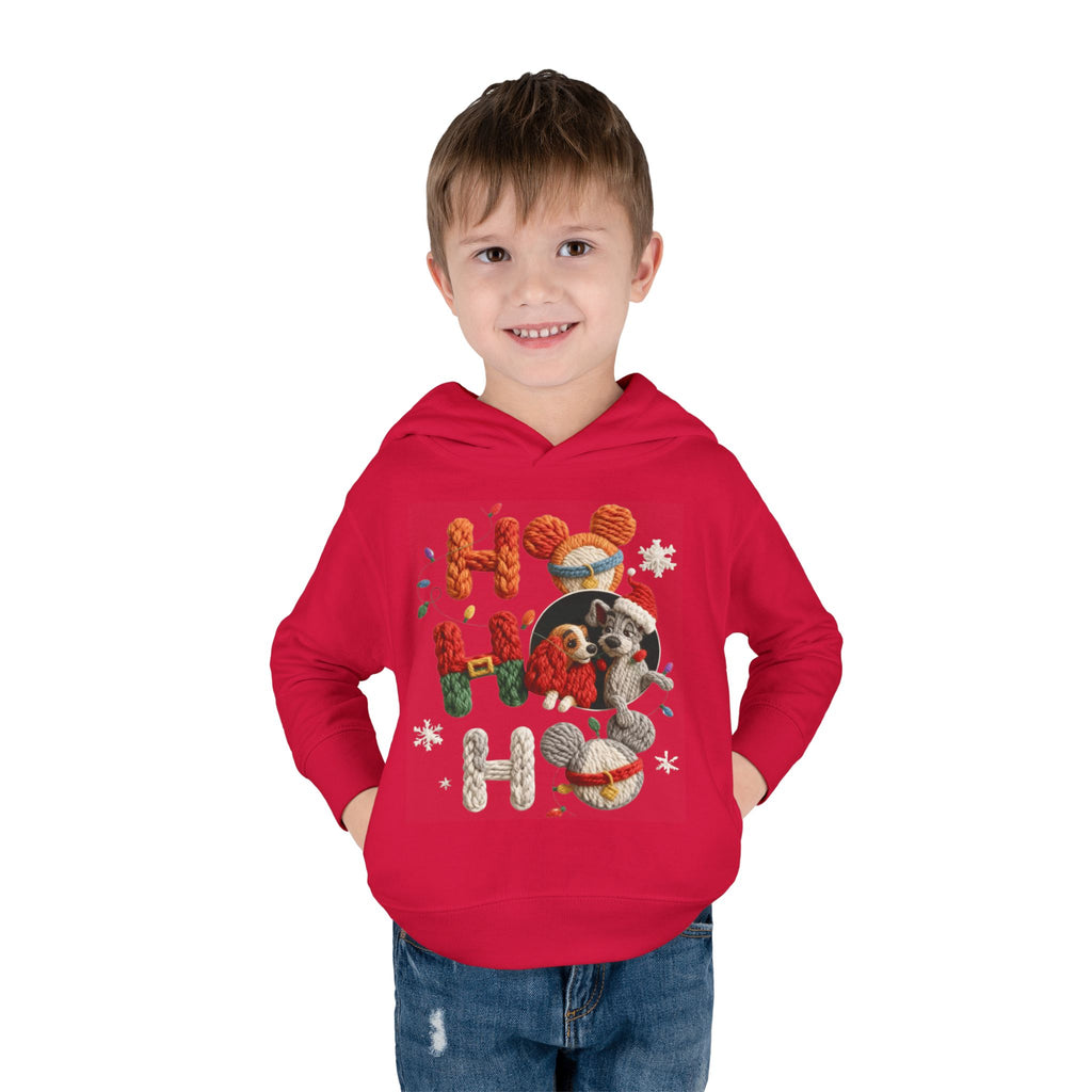Toddler Hoodie "Ho Ho Ho" Festive Raccoon Christmas Pullover