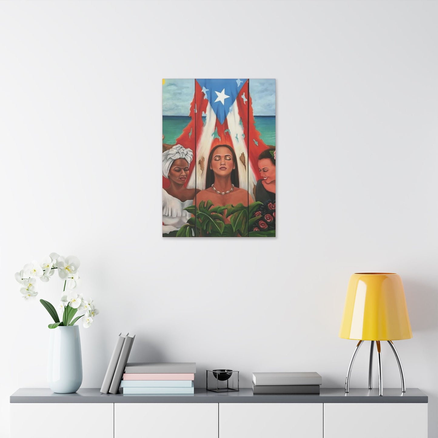 Capturing the Heart and Soul of Puerto Rican Art, Ethnic Canvas Print, Gift for Art Lovers, Beach-Themed Artwork