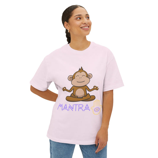 🧘‍♀️ Wear Your Peace. Mindful Monkey Graphic Tee | Unisex Boxy T-Shirt for Yoga Lovers, Gifts for Him/Her, Relaxation Apparel, Meditative Wear, Casual Streetwear