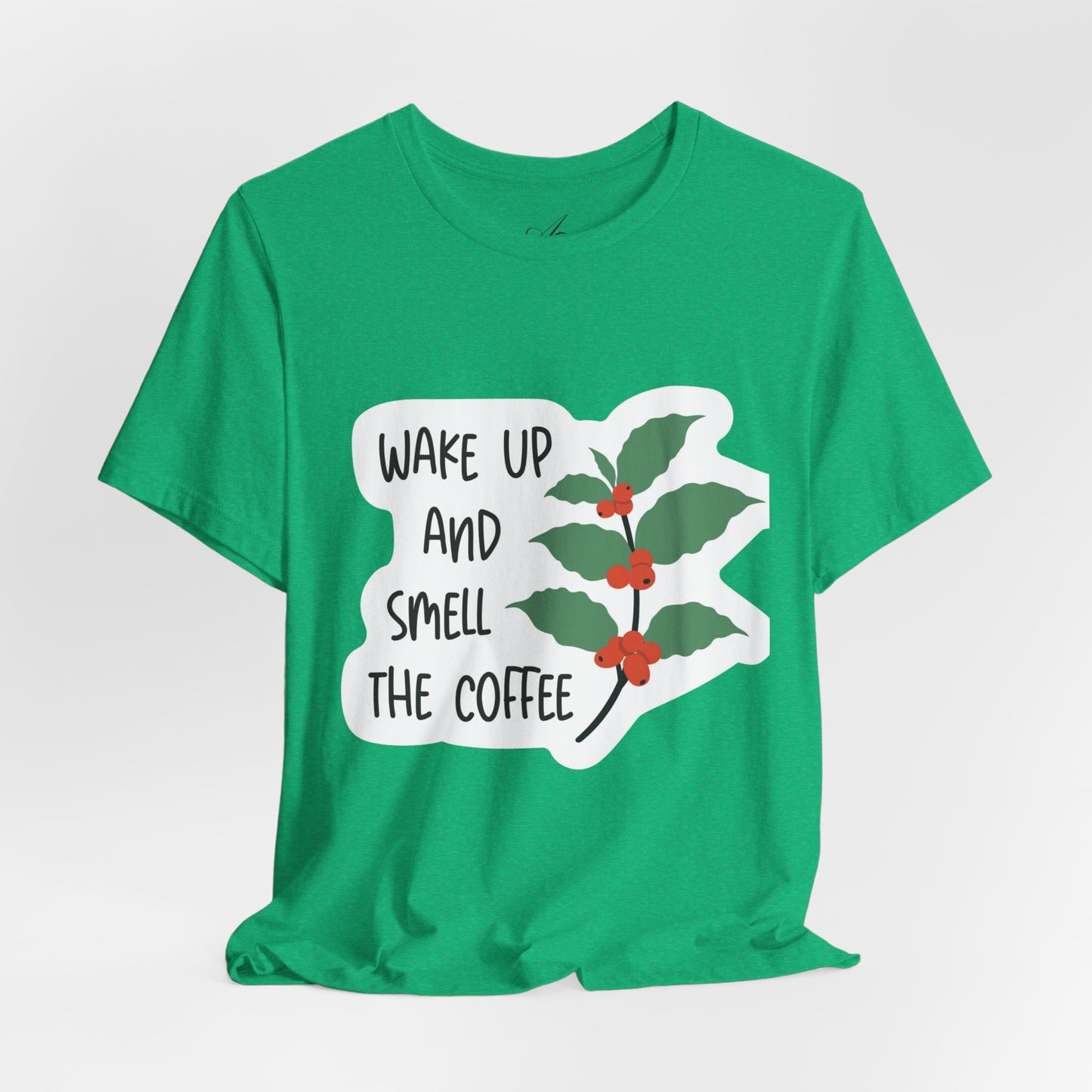 Wake Up and Smell the Coffee Tee  Coffee Plant Graphic T-Shirt