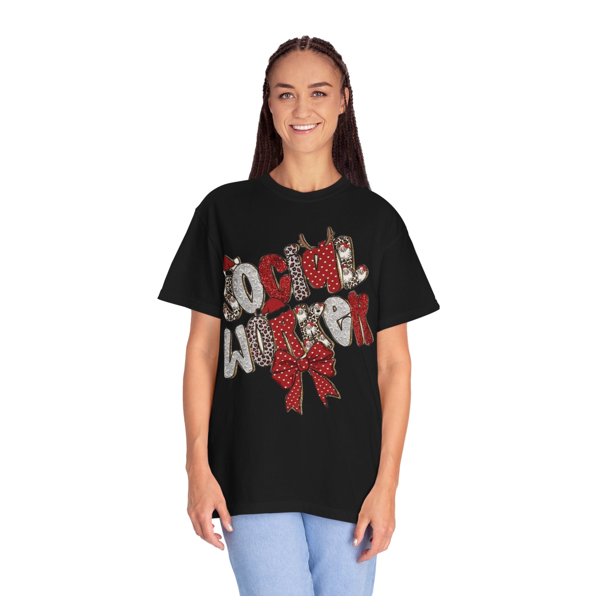 Social Worker Christmas T-Shirt  Festive Holiday Graphic Tee