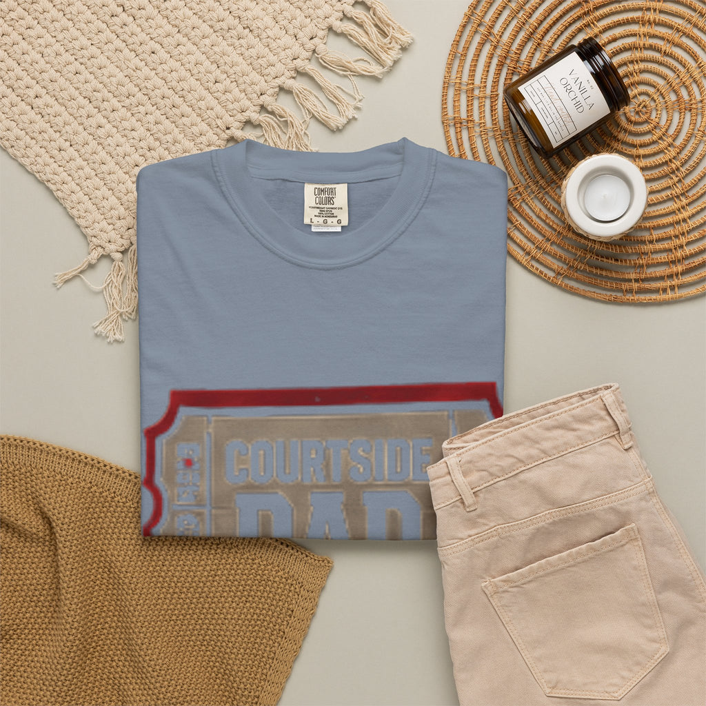 Courtside Dad T-Shirt — Vintage Ticket-Style Basketball Dad Tee