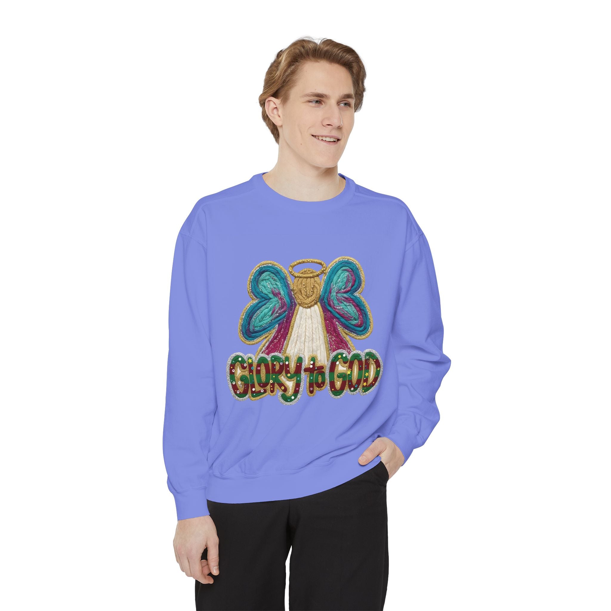 Glory to God Angel Sweatshirt Christmas Holiday Collection  Festive T-Shirt & Sweater