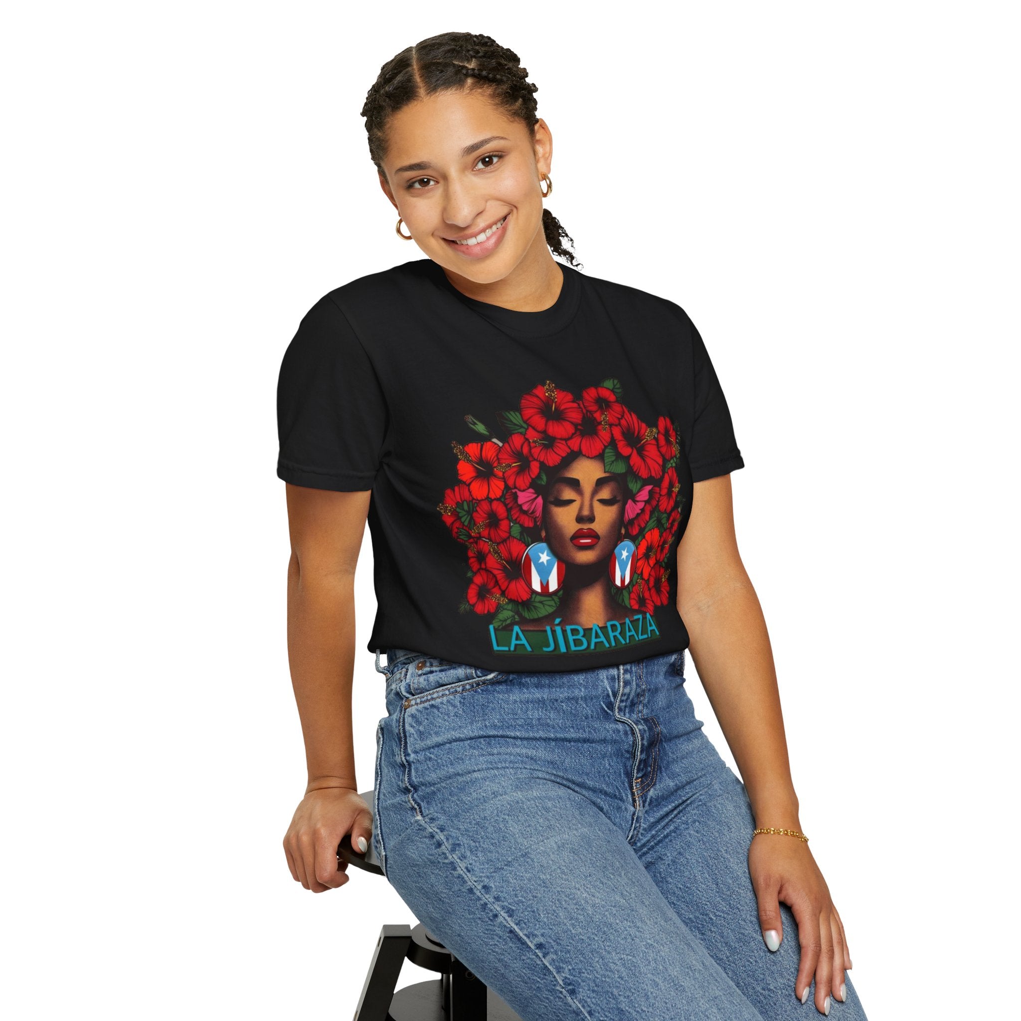 Puerto Rico Navidades T-Shirt — "La Jíbaraza" Floral Puerto Rican Pride Tee
