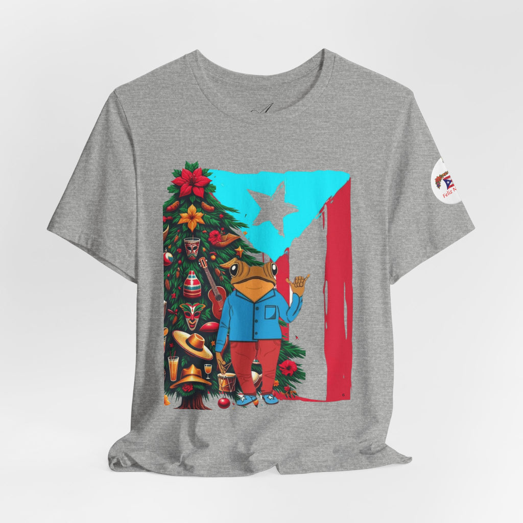 Puerto Rico Holiday T-Shirt  Coquí by Christmas Tree Graphic Puerto Rico’s Navidades