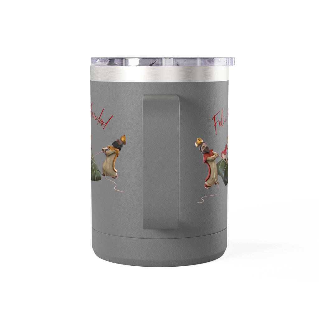 3 KINGS Holiday Travel Tumbler — 'Feliz Navidad' Dachshund Santa Design Coffee Cup for Fun Celebrations