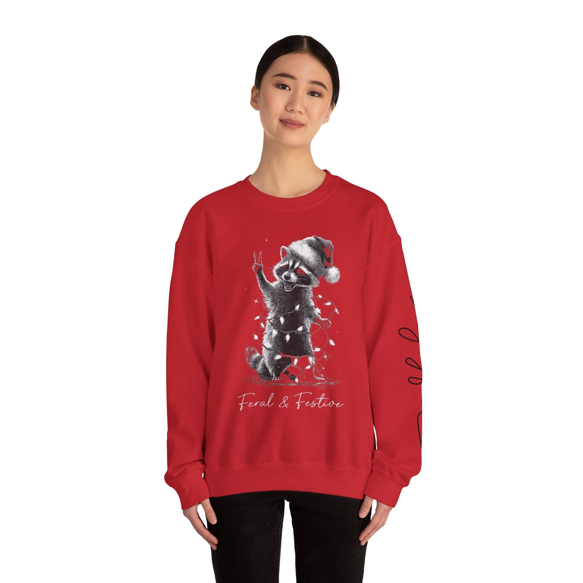 Holiday Raccoon Crewneck Sweatshirt Christmas Tshirts and sweaters,