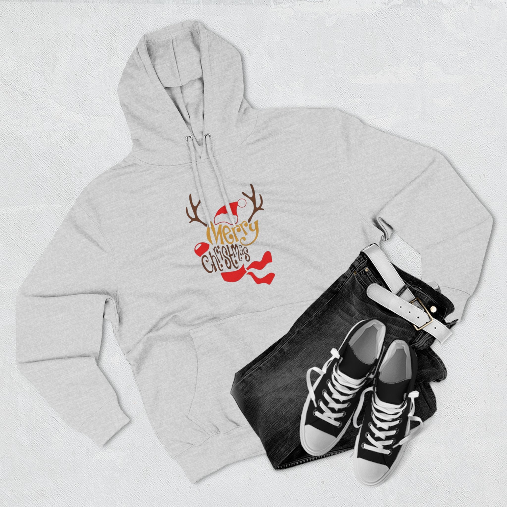 Holiday Apparel | Christmas Tees & Sweatshirts with Festive Quotes Merry Christmas Fleece Hoodie