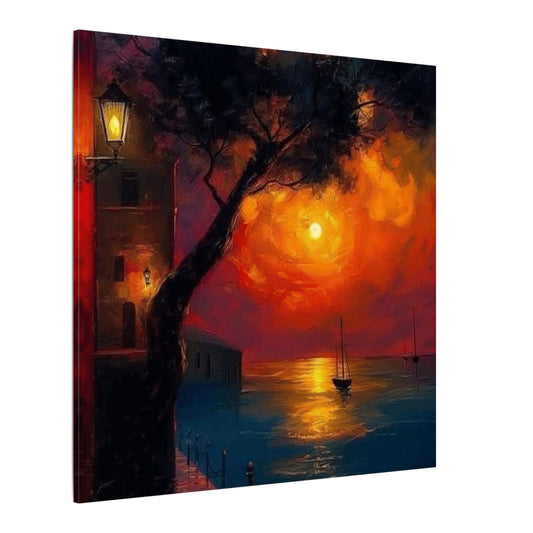 Fuel Your Space with Inspiration Vibrant Sunset Canvas Art, Stretched Wall Decor, Colorful Landscape Painting, Home Decor, Gift for Art Lovers