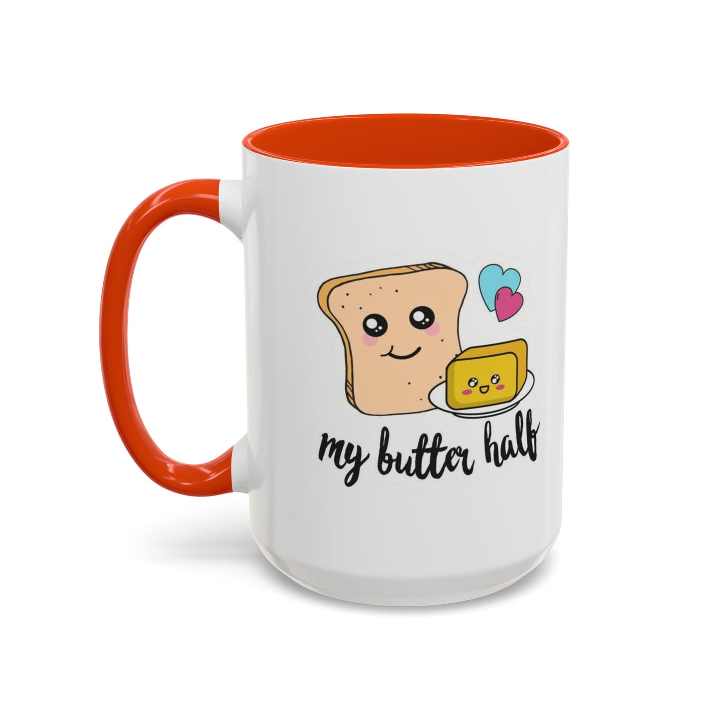 Motivational & Funny Quote Mugs Uplifting Coffee Cup Gifts Cute Foodie Relationship Mug My Butter Half Design, Colorful 11oz & 15oz