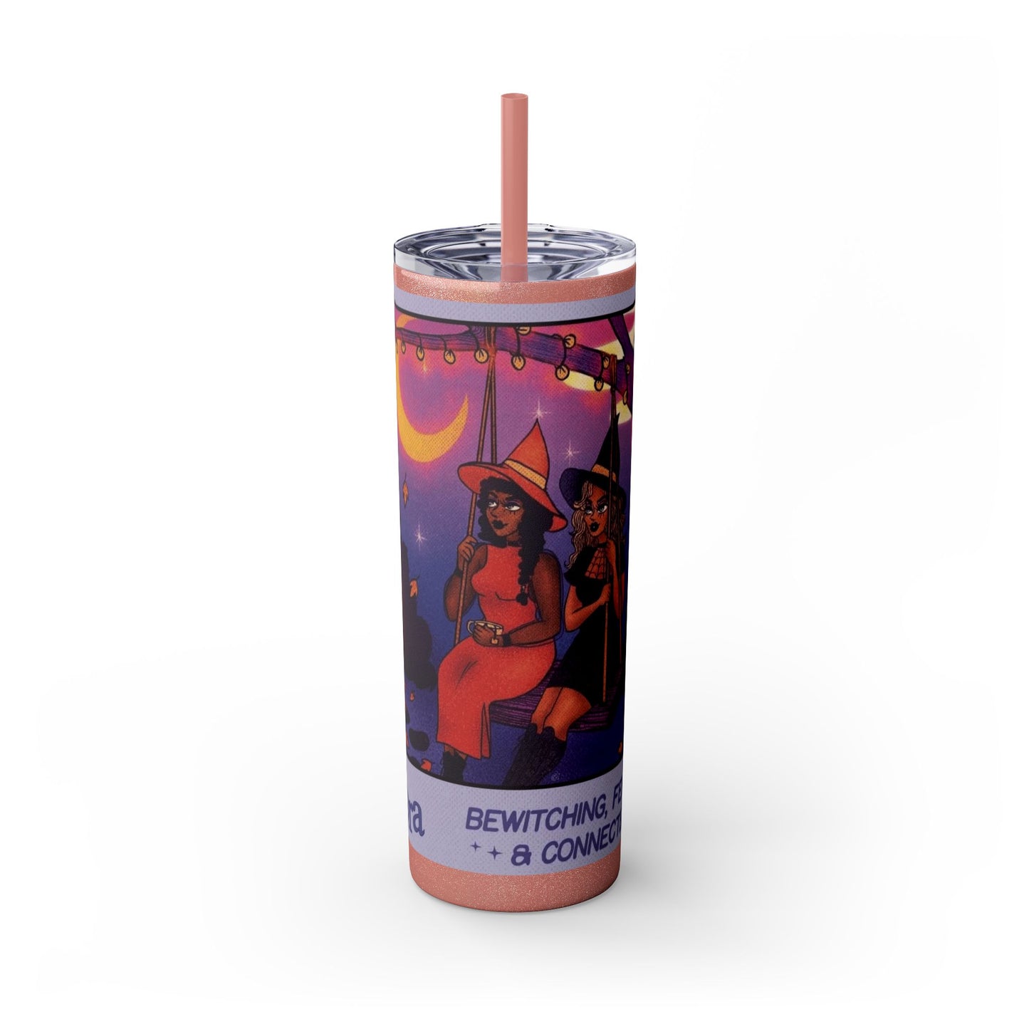 🎁 Spooky season gifts Enchanting Libra Skinny Tumbler with Straw | 20oz | Perfect for Halloween, Witchy Vibes, Astrology Lovers, Gift Idea, Custom Beverage Holder
