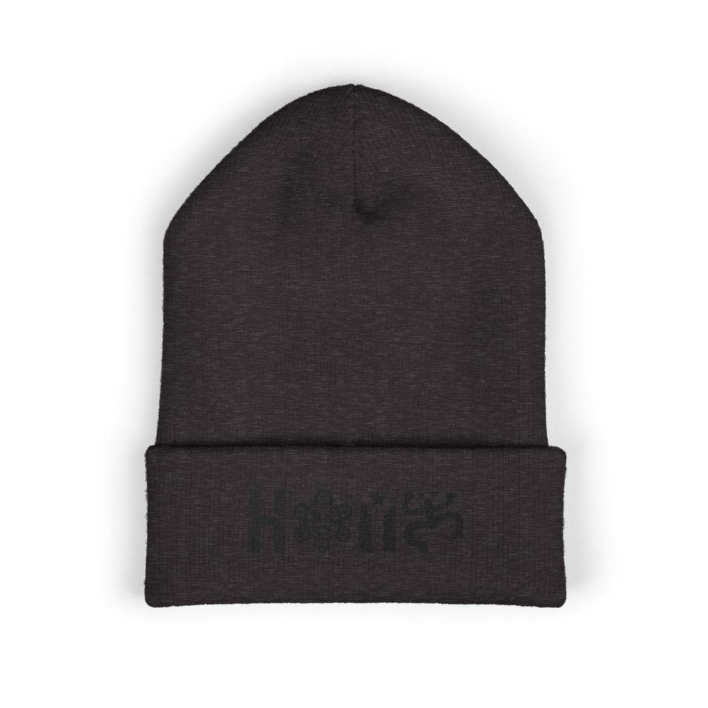 Embroidered 'Holi' Symbol Knit Hat Puerto Rico Beanie Hat – Boricua Pride Cuffed Winter Hat