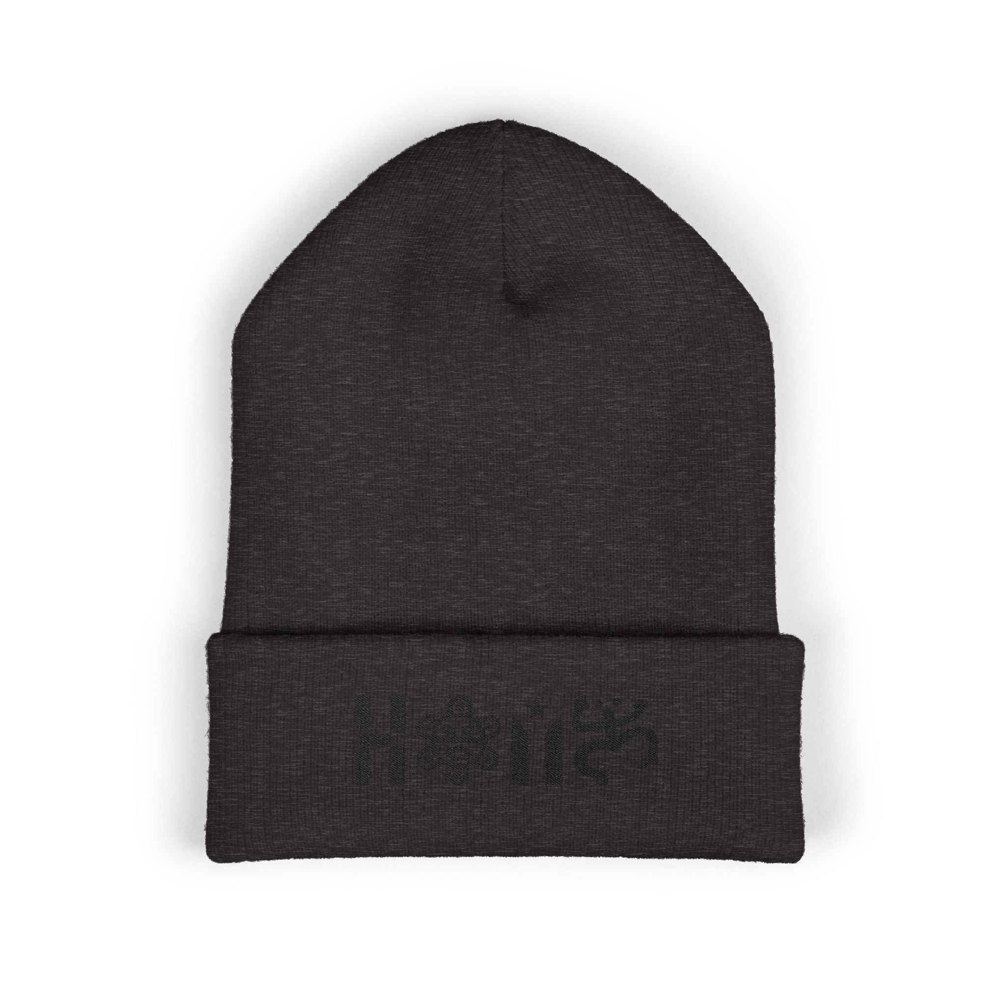 Embroidered 'Holi' Symbol Knit Hat Puerto Rico Beanie Hat – Boricua Pride Cuffed Winter Hat