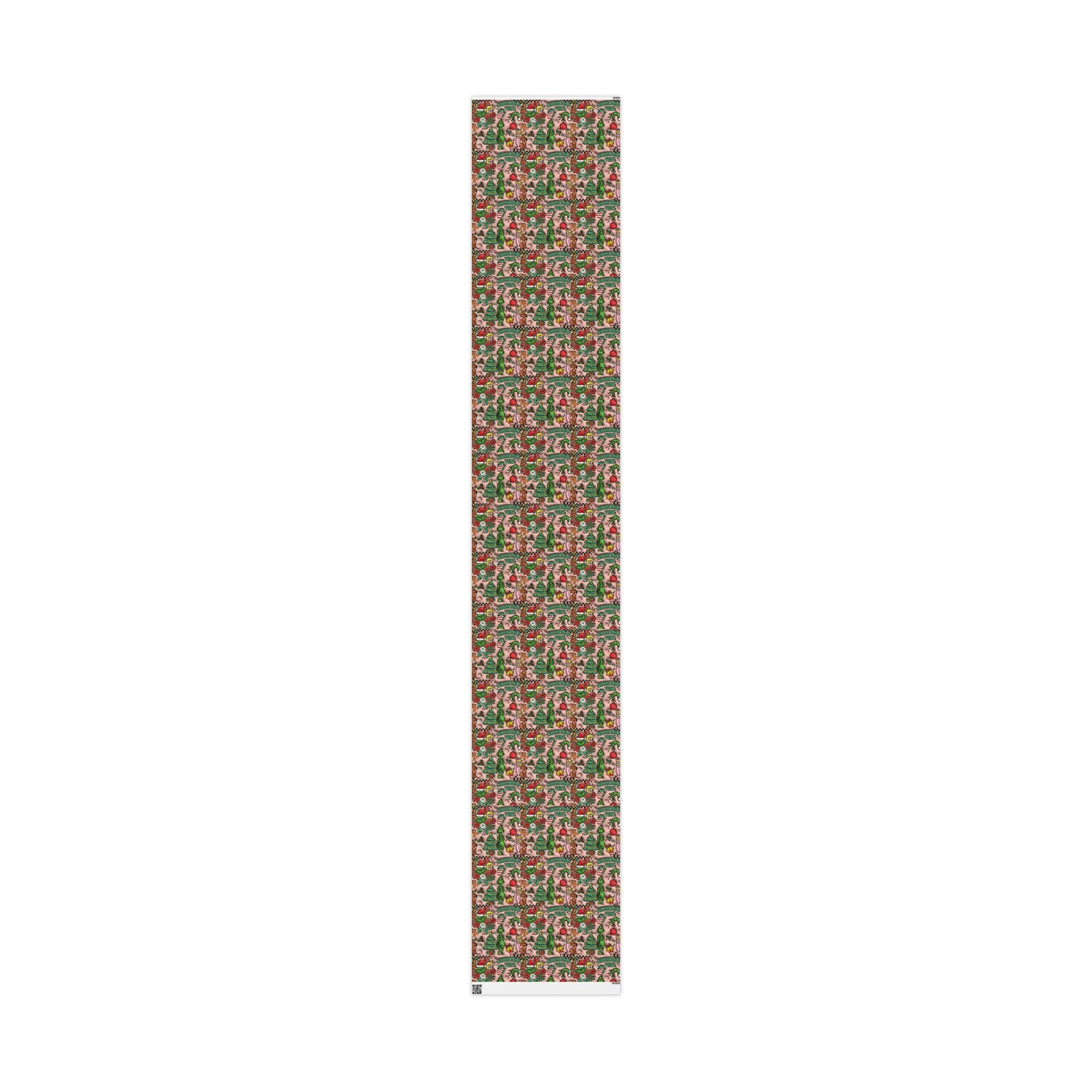 Christmas Cookie & Holly Wrapping Paper Roll — Festive Baking Pattern Gift Wrap