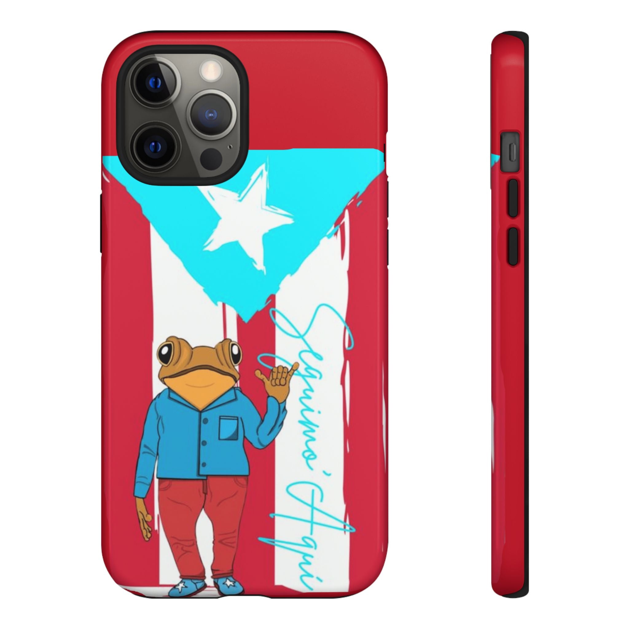 Puerto Rican Flag Frog Design ("Señorita Hops")Phone Case Isla del Encanto Phone Case – Puerto Rican Style