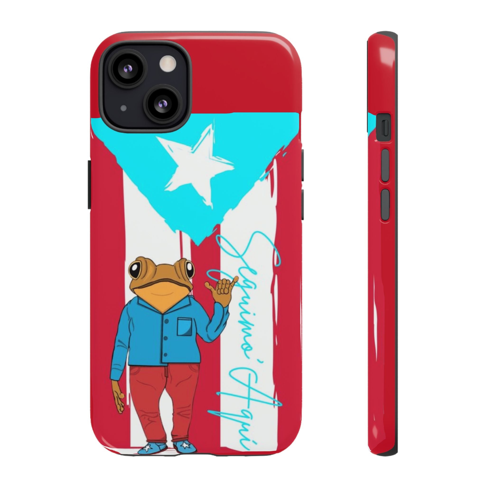 Puerto Rican Flag Frog Design ("Señorita Hops")Phone Case Isla del Encanto Phone Case – Puerto Rican Style