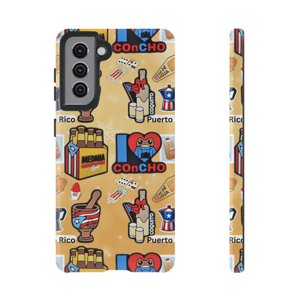 Puerto Rico Sticker Collage Tough Case  ‘I  Concho’ Pattern Phone Case