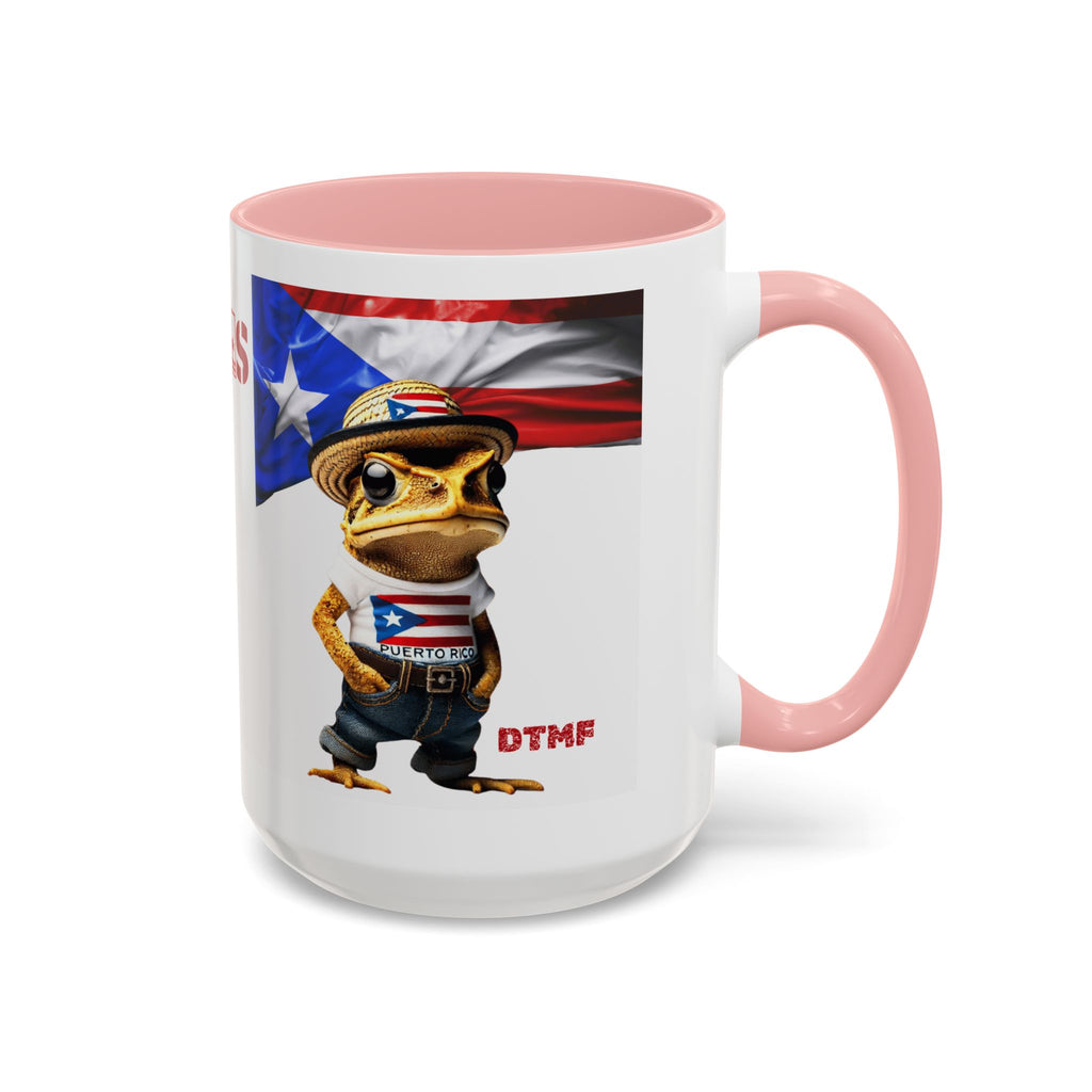 Puerto Rican Frog Character Coffee Mug - Fun Accent Mug for Coffee Lovers