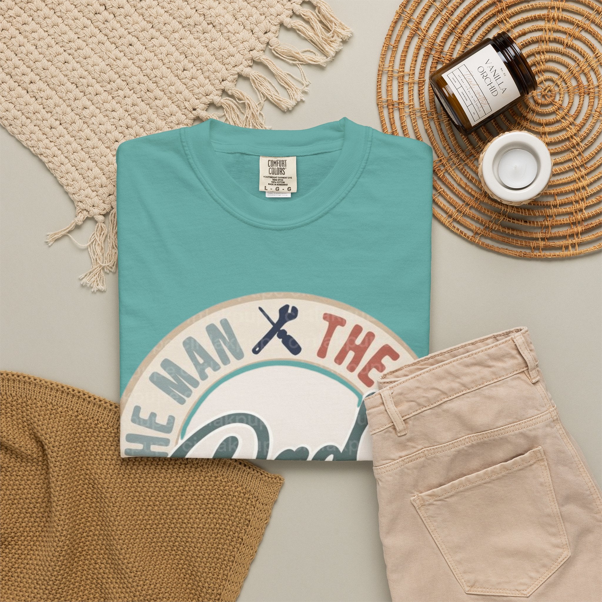 Dad Retro Badge T-Shirt — “Dad: The Man, The Myth, The Legend” Father’s Day Tee