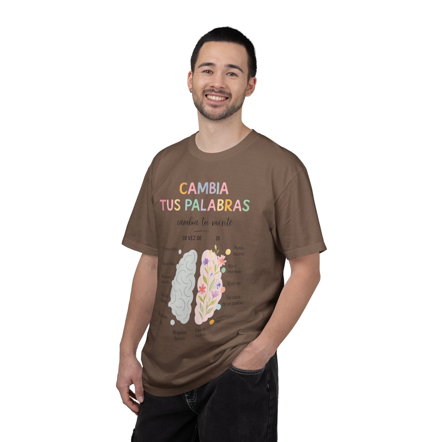 Cambia Tus Palabras Floral Positivity T-Shirt