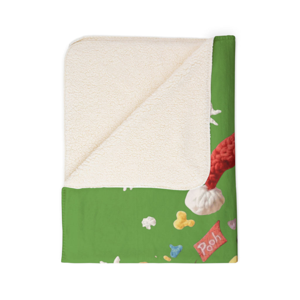 Winnie the Pooh Merry Christmas Fleece Sherpa Blanket Santa’s Little Snuggle Blanket