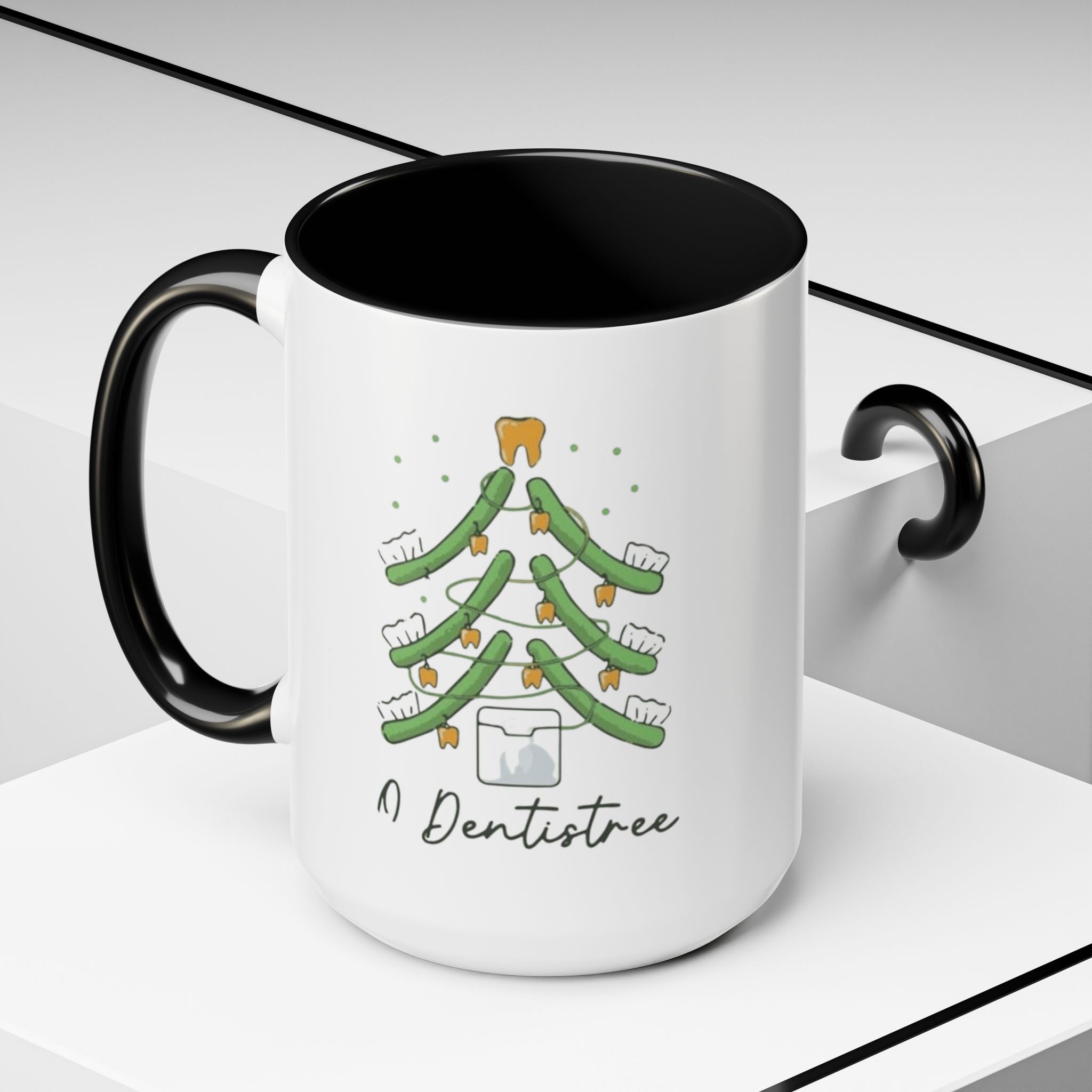 Dentist Christmas Mug - 'A Dentistree' Holiday Coffee Cup (11/15oz)
