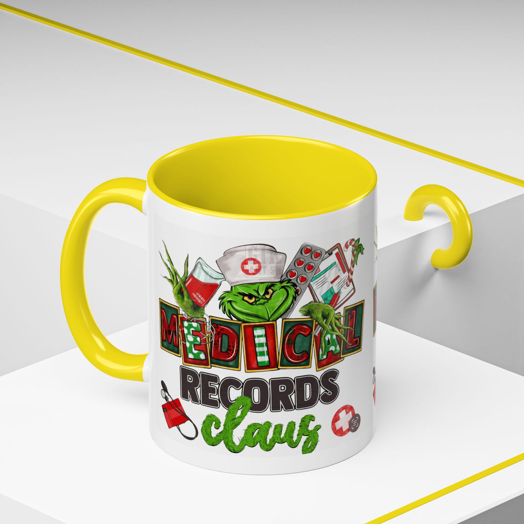 Medical Records Claus Coffee Mug — Funny Holiday Nurse & Medical Staff Gift (11/15oz) Medical Christmas Mug,