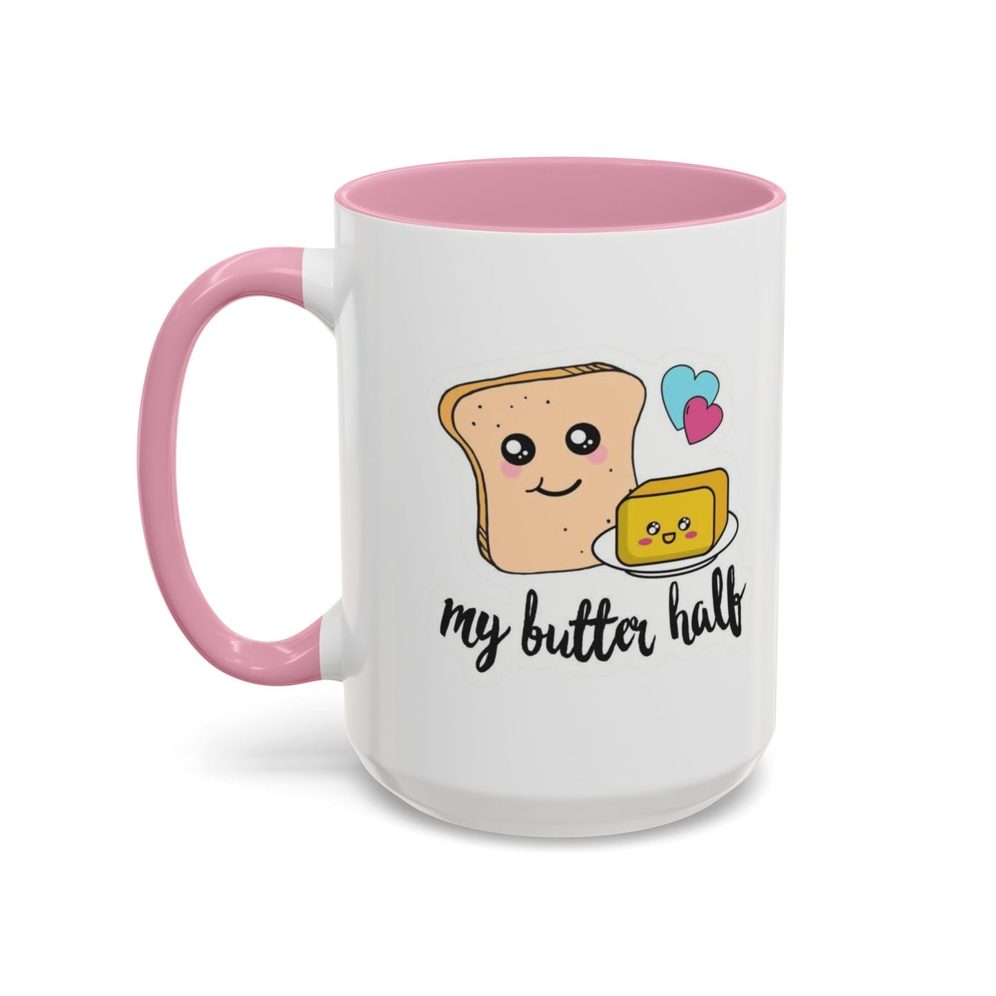 Motivational & Funny Quote Mugs Uplifting Coffee Cup Gifts Cute Foodie Relationship Mug My Butter Half Design, Colorful 11oz & 15oz