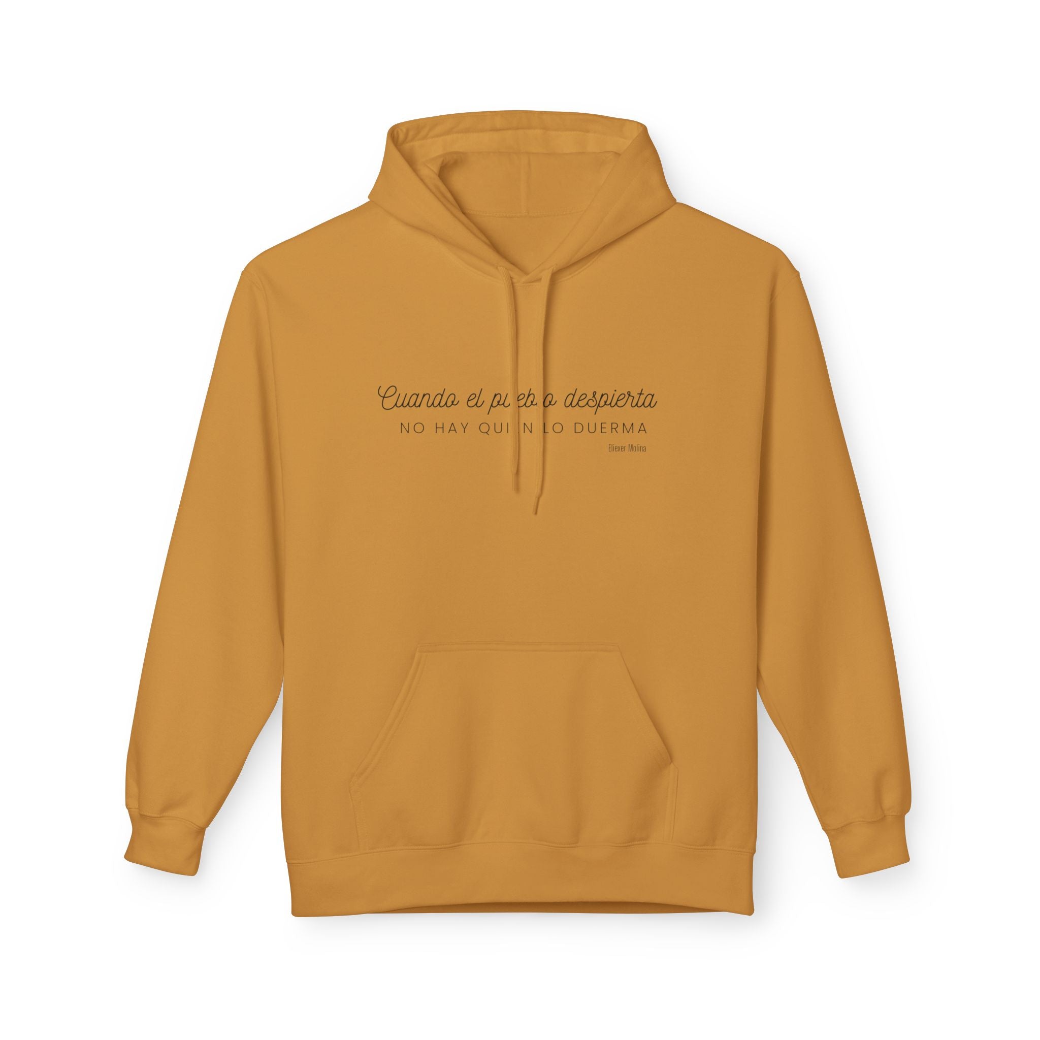 White Hoodie - "Caminas a pa'la desporta" Minimal Script Pullover