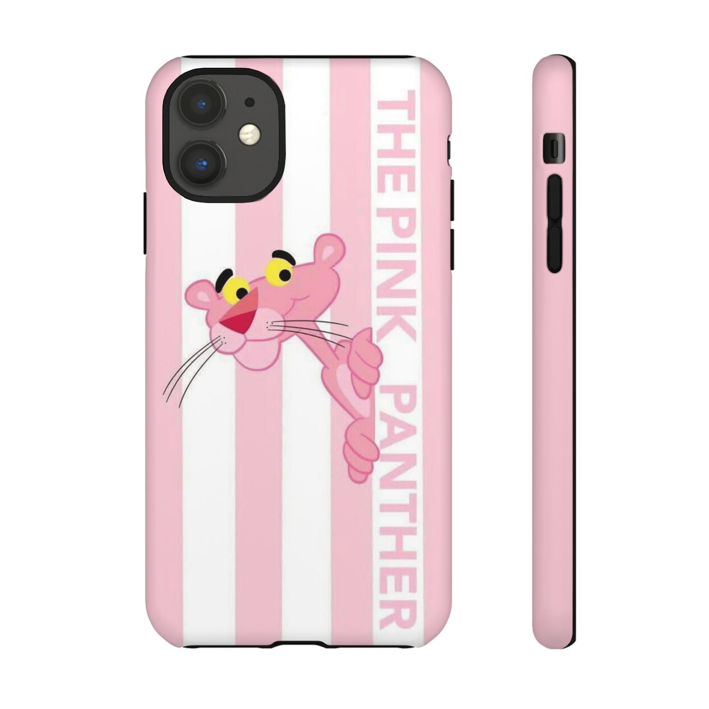 Pink Panther Tough Case Retro Striped Phone Case with "The Pink Panther" Design