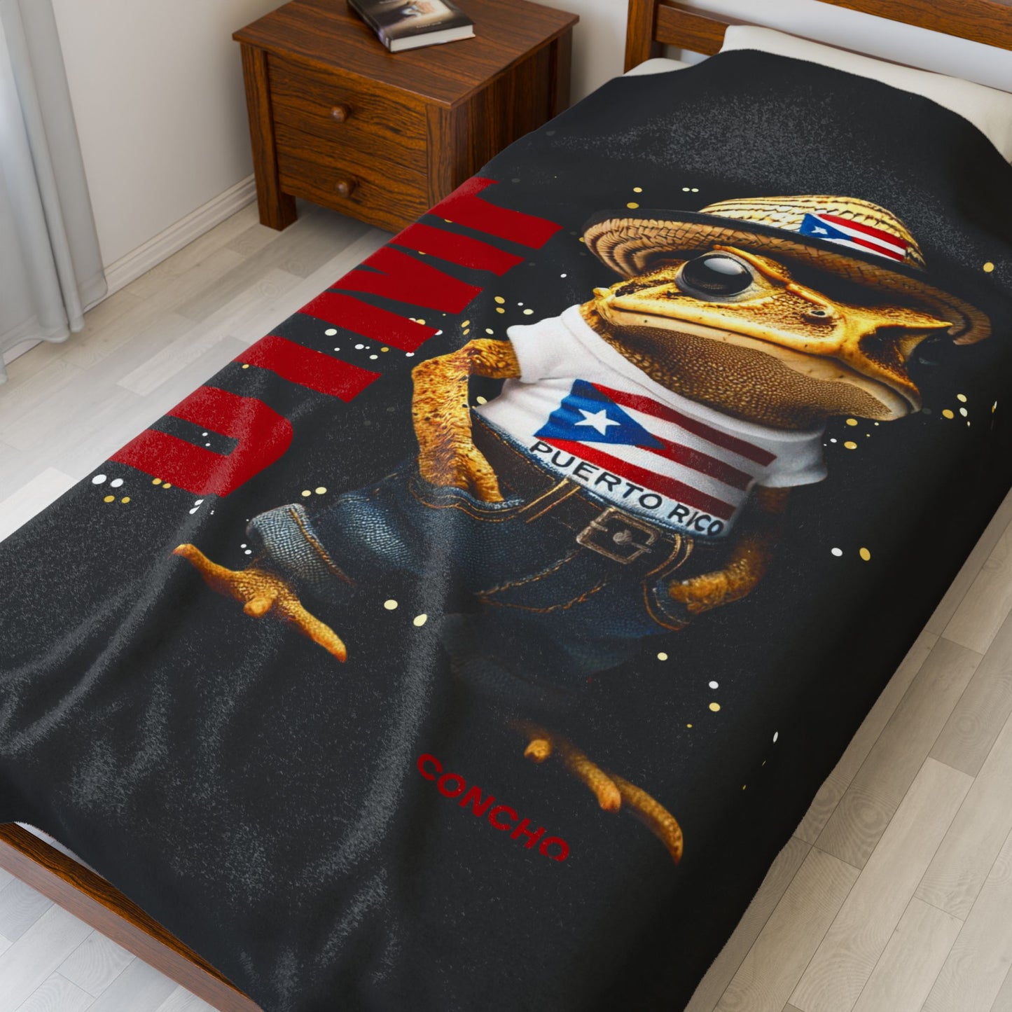 Puerto Rican Heritage Blanket with Unique Designs Velveteen Plush Blanket