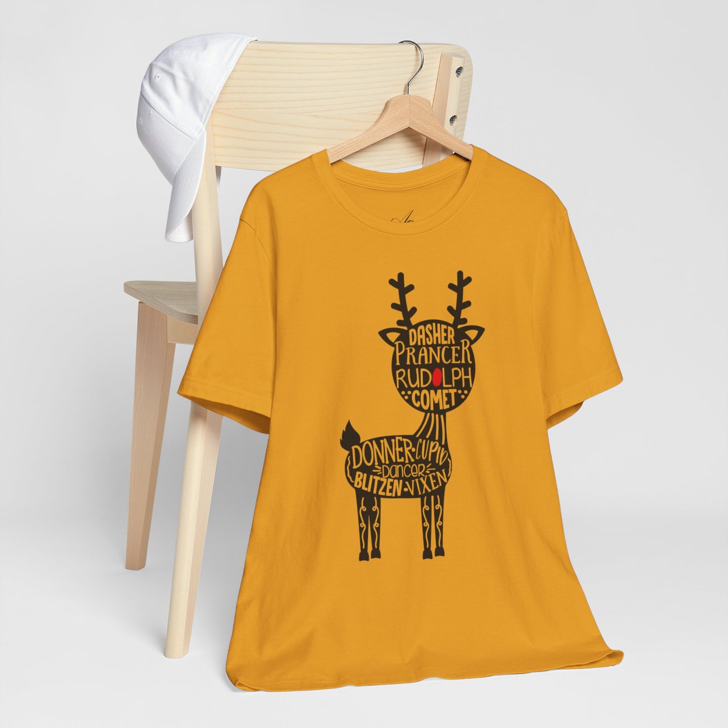 Christmas Reindeer Graphic Tee - Unisex Jersey Short Sleeve Shirt