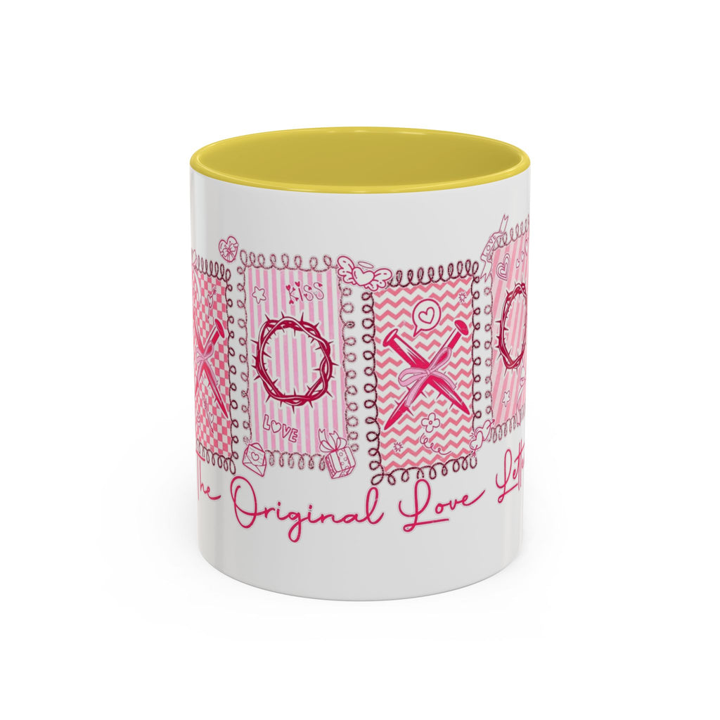 Love Letters XOXO Ceramic Mug — Colorful 11oz & 15oz Coffee Cup