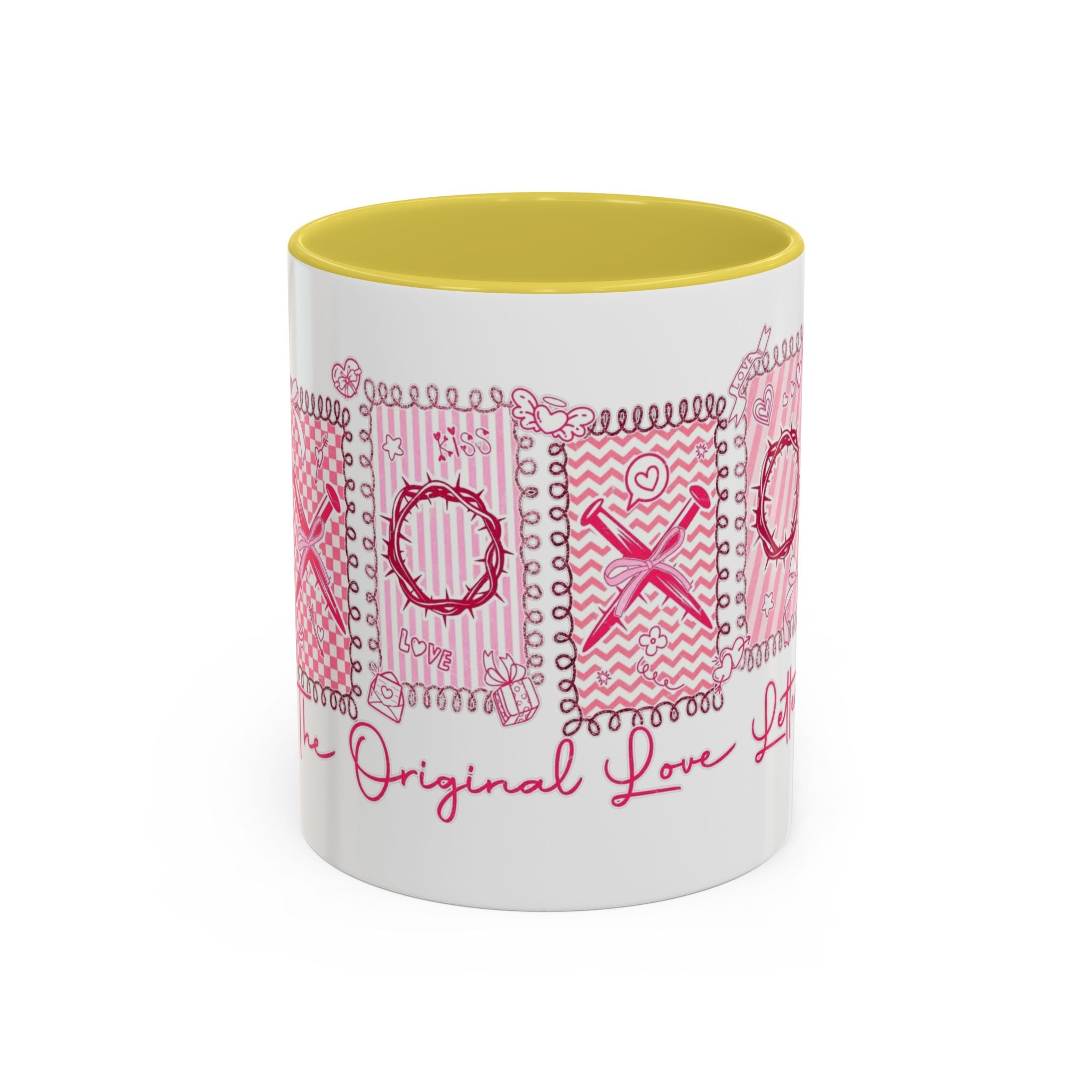 Love Letters XOXO Ceramic Mug — Colorful 11oz & 15oz Coffee Cup