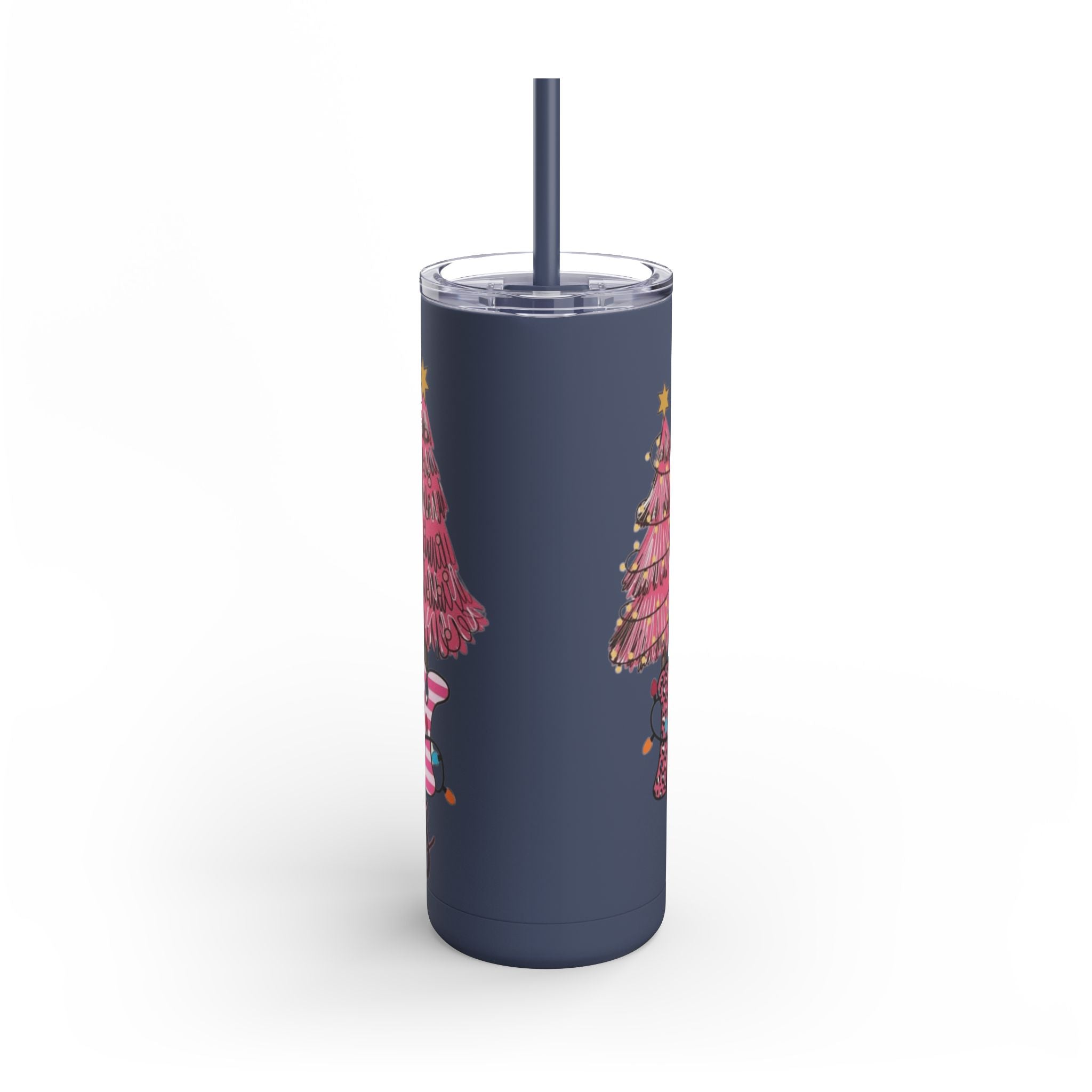 Christmas Tree Tumbler - 20oz Skinny Matte Drinkware Christmas gift mug