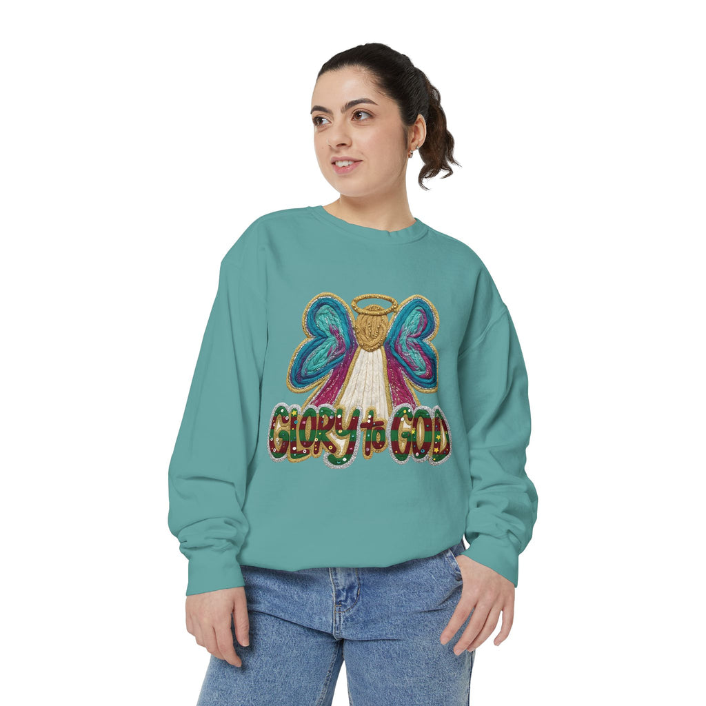 Glory to God Angel Sweatshirt Christmas Holiday Collection  Festive T-Shirt & Sweater