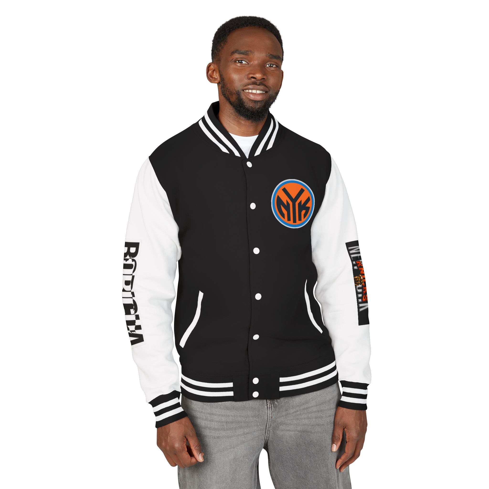 Basketball-Inspired Letterman Jacket — Men's Retro Varsity Sports Jacket Jose AlvarTribute Varsity Jacket