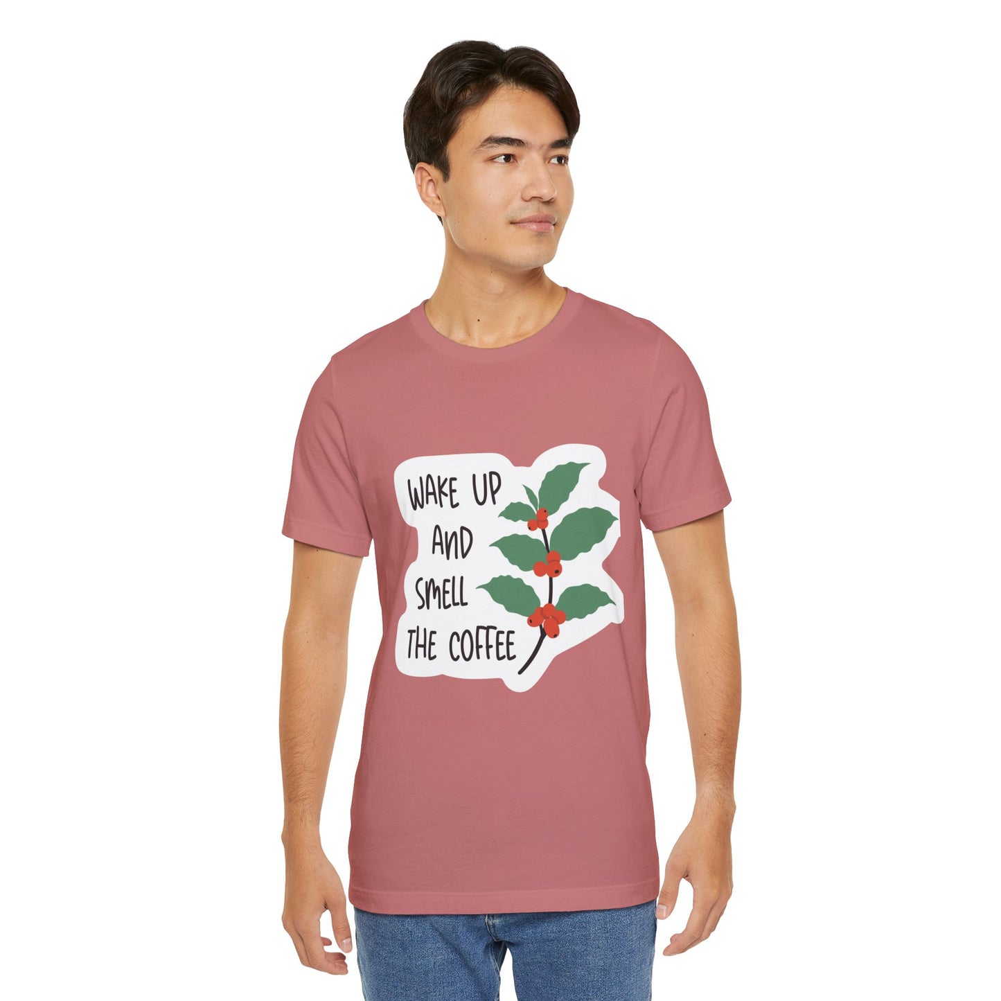 Wake Up and Smell the Coffee Tee  Coffee Plant Graphic T-Shirt