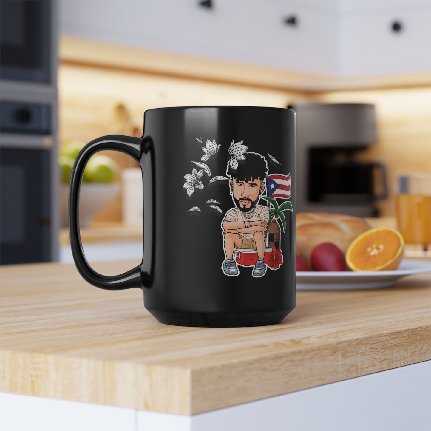Patriotic Puerto Rican Mug,Gift for Dad, Unique Father's Day Present, Tea Lover's Drinkware